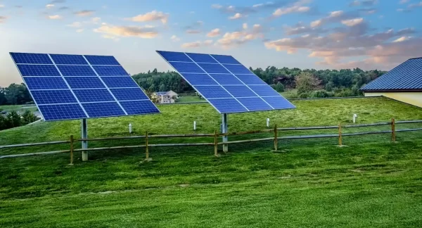 Solar panels on the Bermed Lodge